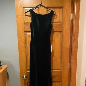 Custom Emerald Velvet Bridesmaid Dress